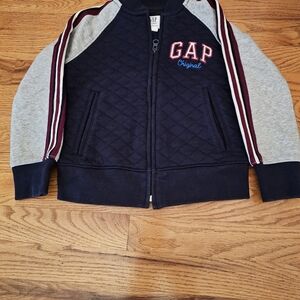 GAP Kids Quilted Jacket in Navy and Gray